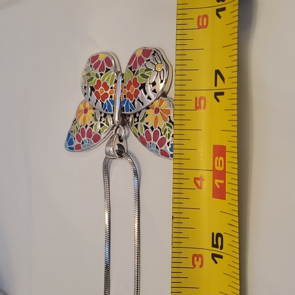 Brighton Kyoto In Bloom Sakura Butterfly Pendant Necklace/Earrings Set NWOT - Picture 7 of 9